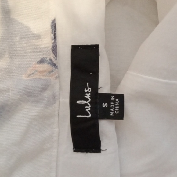 Lulu's Budding Bliss Ivory Floral Print Wide Leg Womens Pants Size Small - Picture 6 of 11